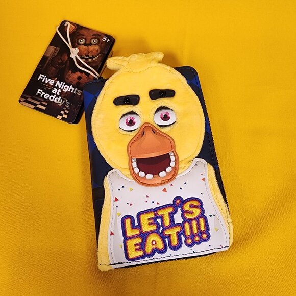 Loungefly Five Nights at Freddy's Chica Plush Cosplay Zip Around Wallet NEW - Picture 9 of 14
